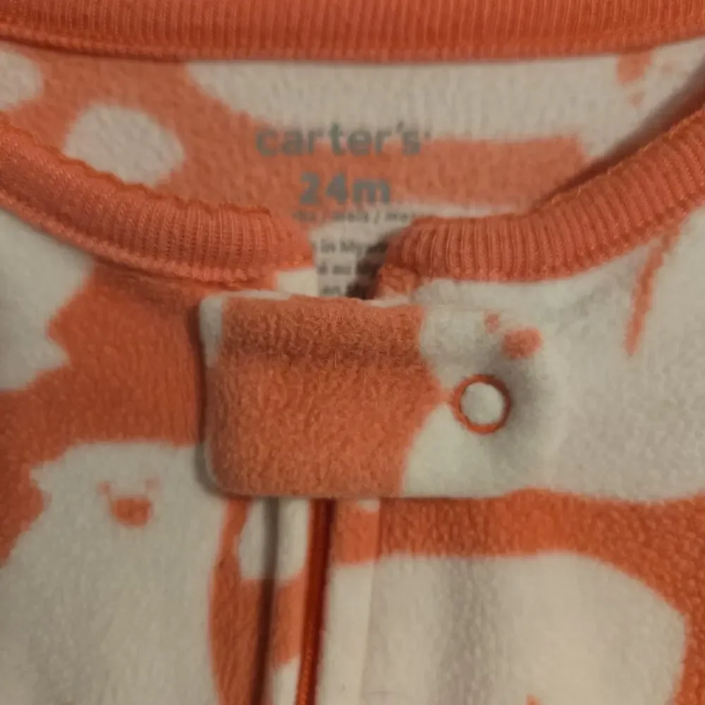 Carters Bundle Unicorn/Polar Bear/Apple Fleece‎ Footed Pj's 24m
